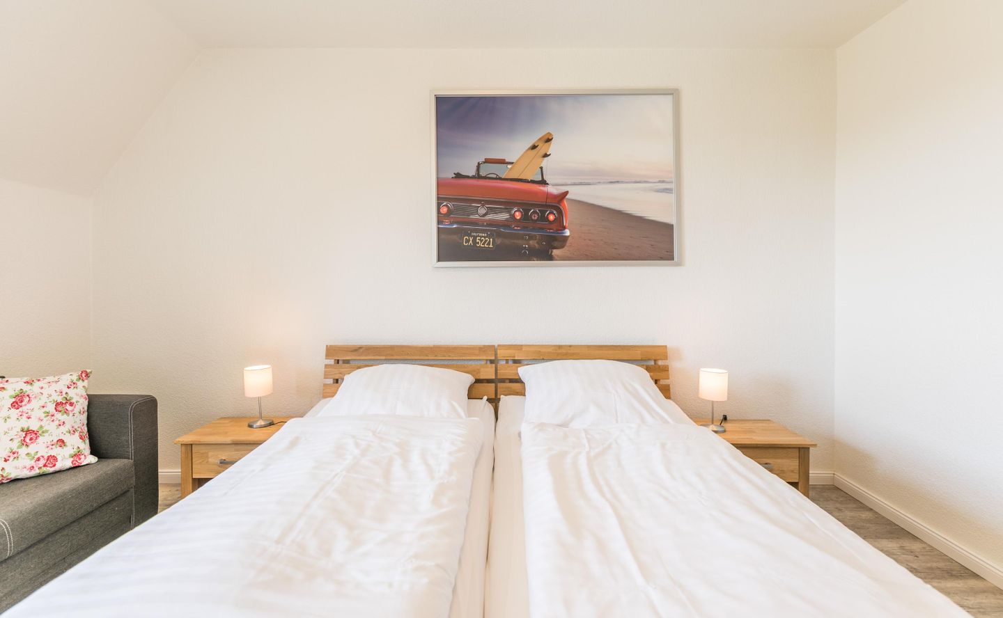 Ferienhaus Stinthus Schlafzimmer 1