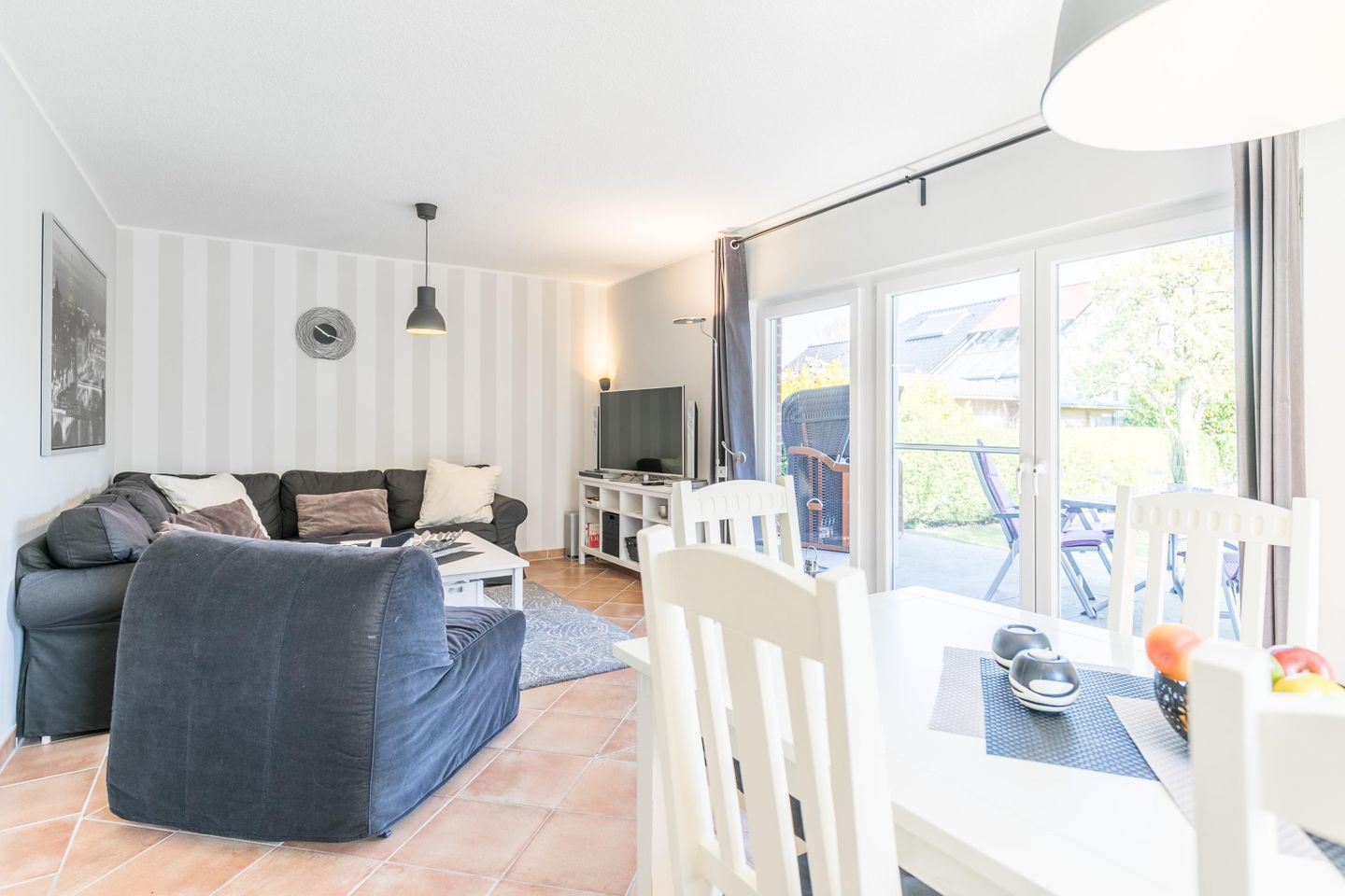 Ferienhaus Wassermann 21b Wohnzimmer