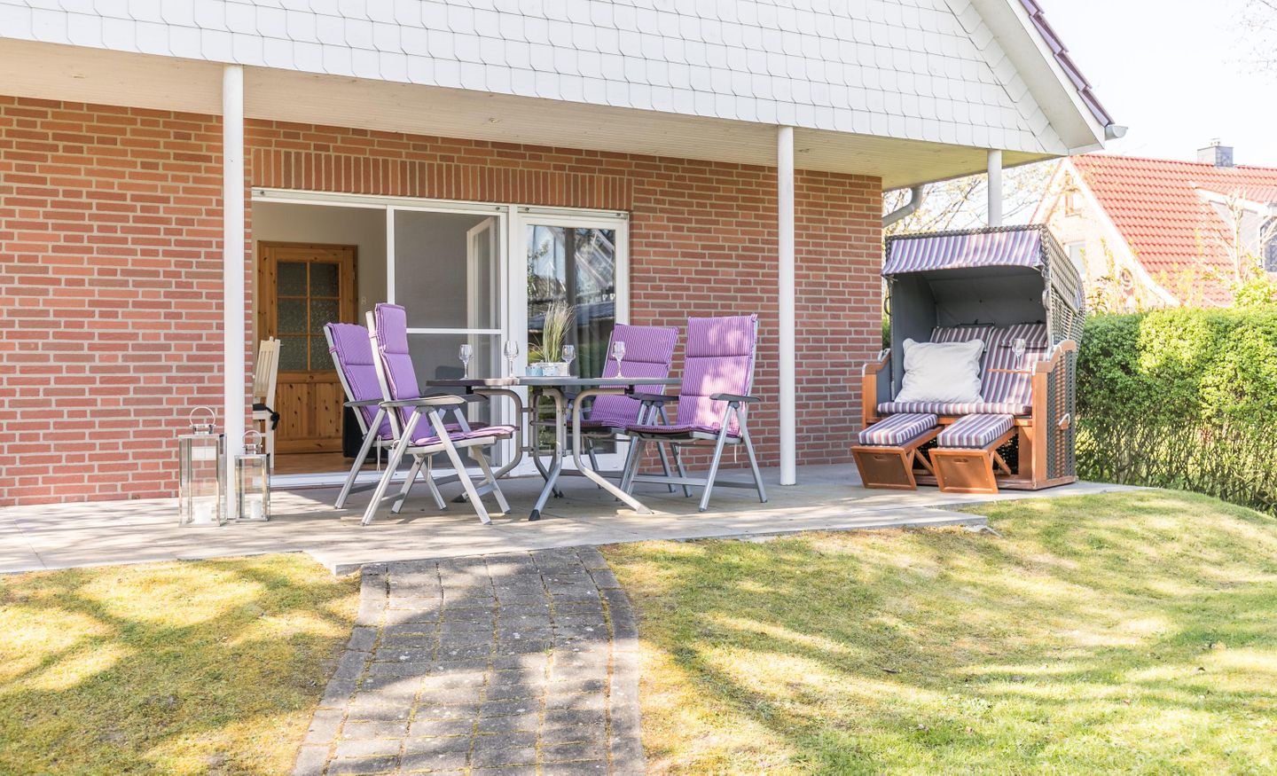 Ferienhaus Wassermann 21b Terrasse