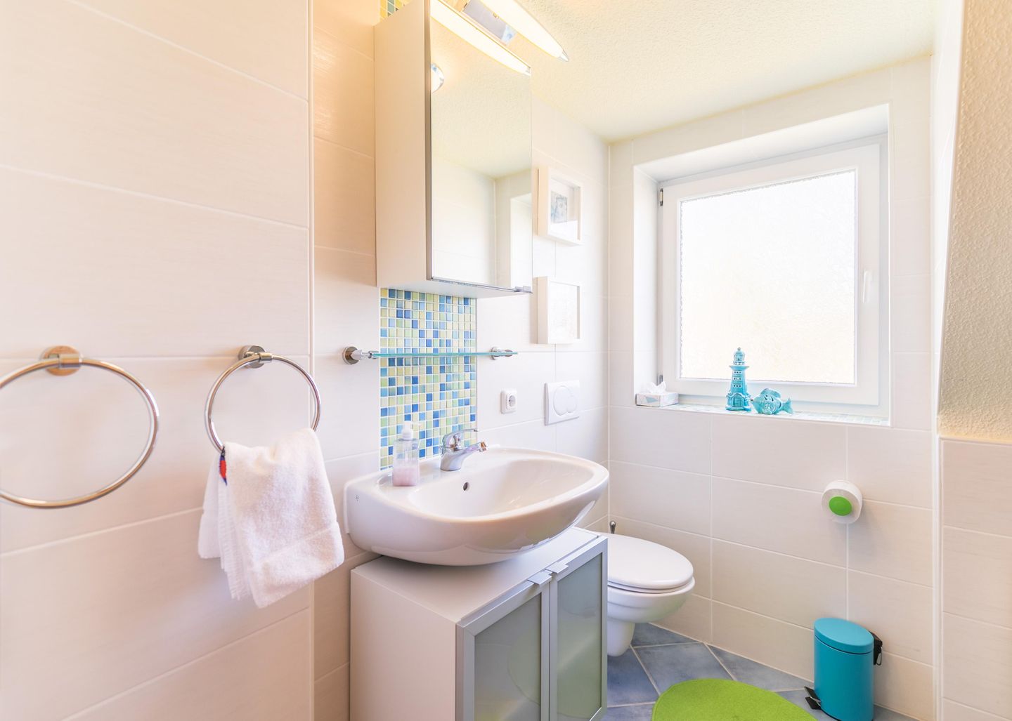 Ferienhaus Wassermann 21b Bad