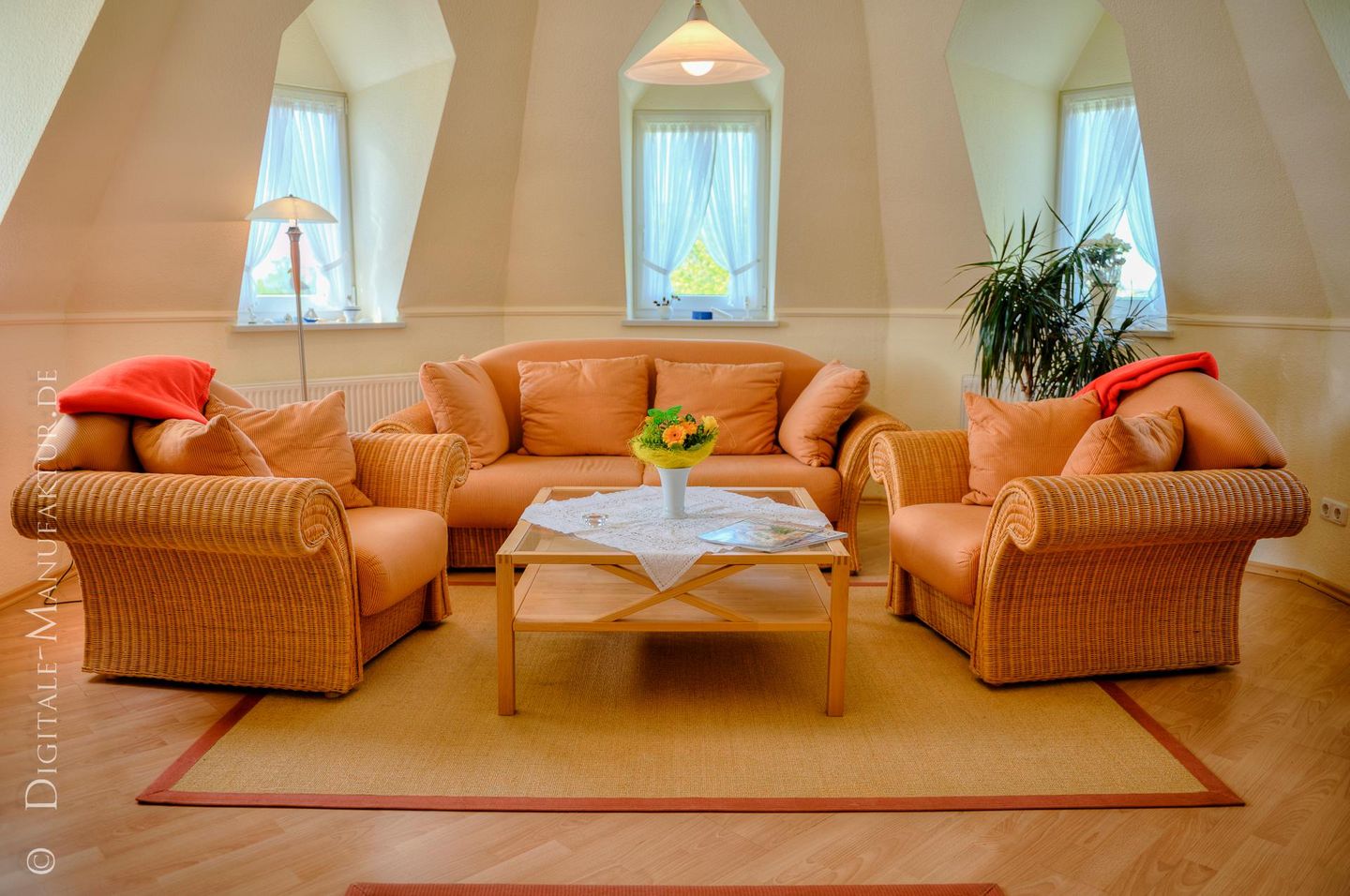 Haus Landblick Whg.Turmzimmer, Wohnzimmer