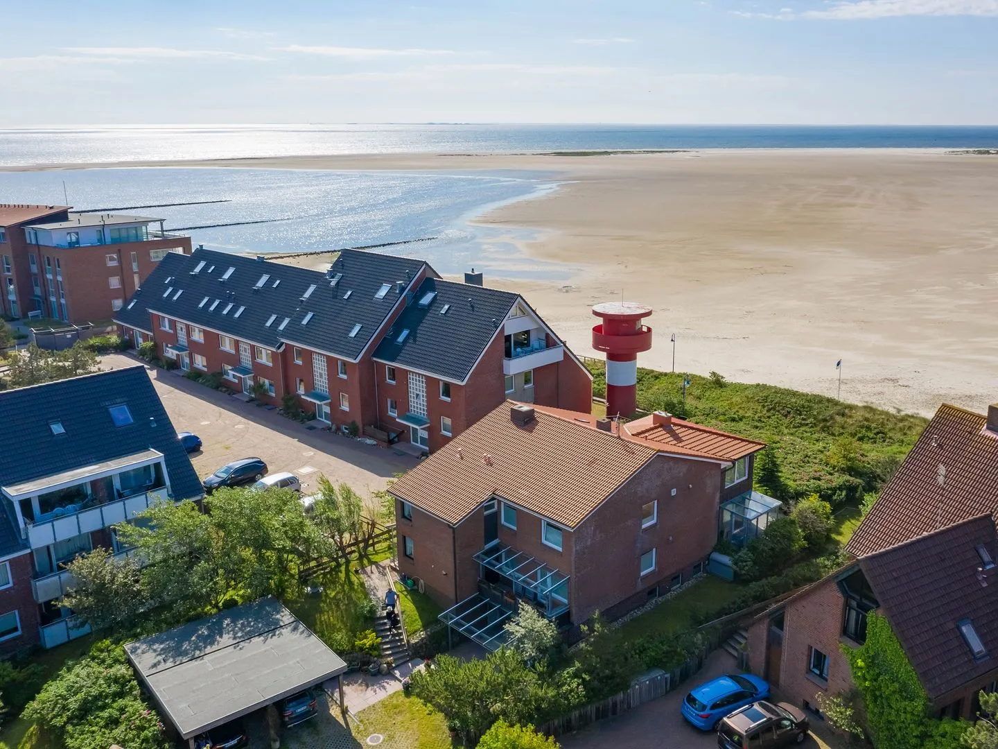 Haus Kap Hoorn Ferienwohnung Seeblick Wittdün auf Amrum - Haus Kap Hoorn in Wittdün, Blick Richtung Südosten über den Kniepsand auf die Nordsee
