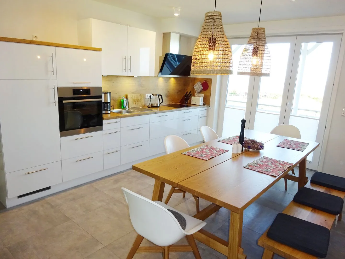 Haus *Weiße Düne* Ferienwohnung Weiße Düne 4 Wittdün auf Amrum - Küche in der Ferienwohnung Weiße Düne 4 in Wittdün auf Amrum