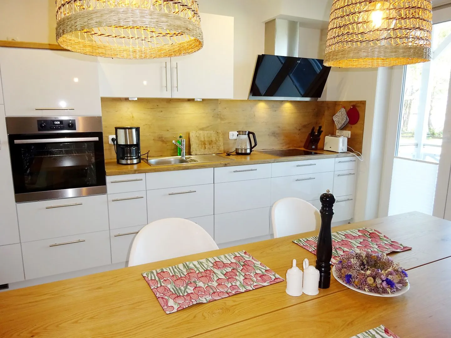 Haus *Weiße Düne* Ferienwohnung Weiße Düne 4 Wittdün auf Amrum - Küche in der Ferienwohnung Weiße Düne 4 in Wittdün auf Amrum