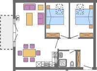 Residenz am Strand Wohnung 1-16  - Grundriss