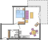 Residenz am Strand Wohnung 1-18 Ostseeheilbad Zingst - Grundriss