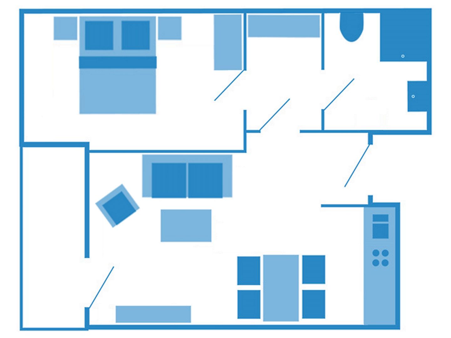  Villa Kurpark - Wohnung 512 Ostseeheilbad Zingst - Grundriss der Wohnung