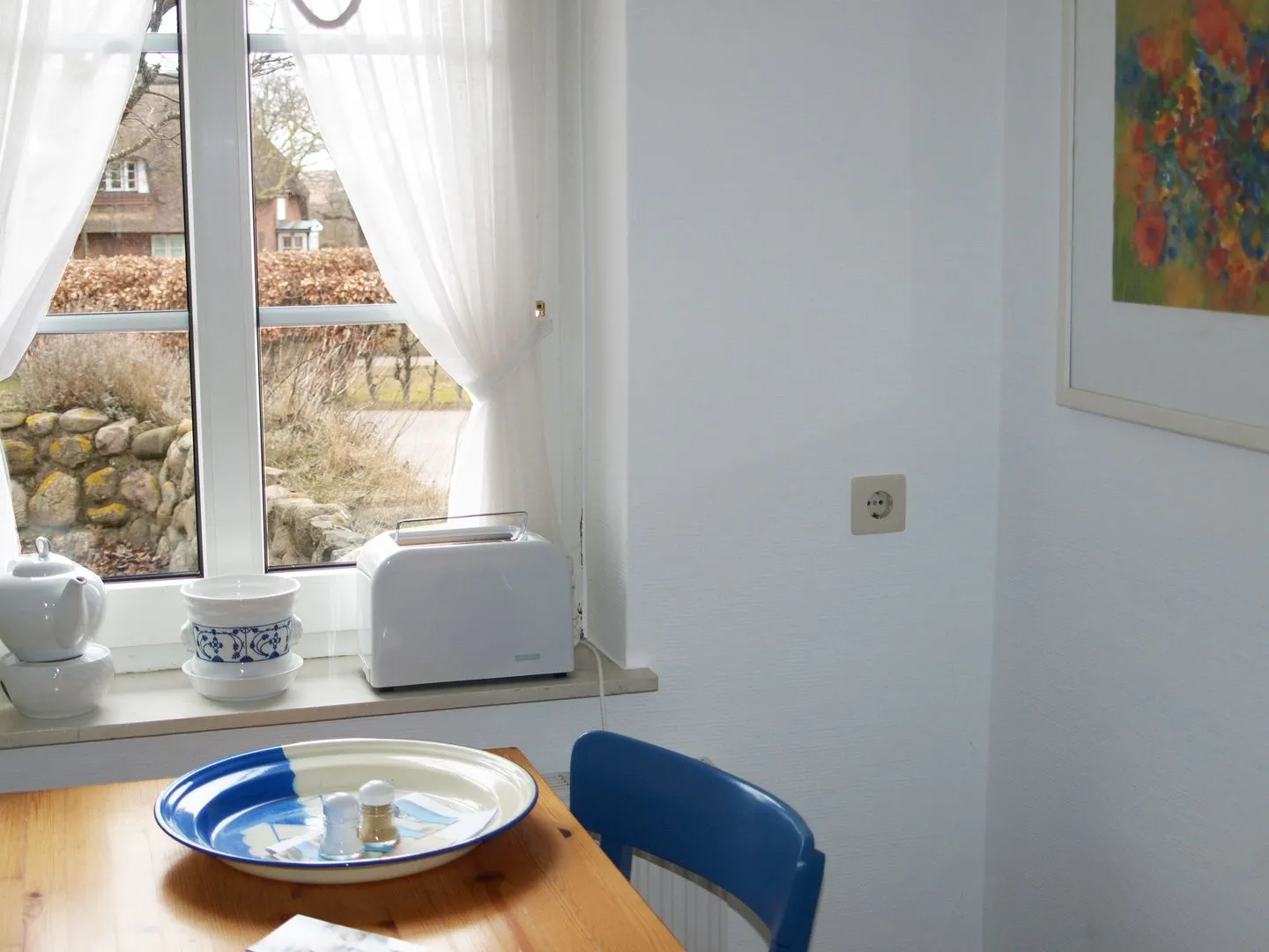 Haus Anneliese Ferienwohnung Welle Norddorf auf Amrum - Esstisch in der Ferienwohnung Welle in Norddorf auf Amrum