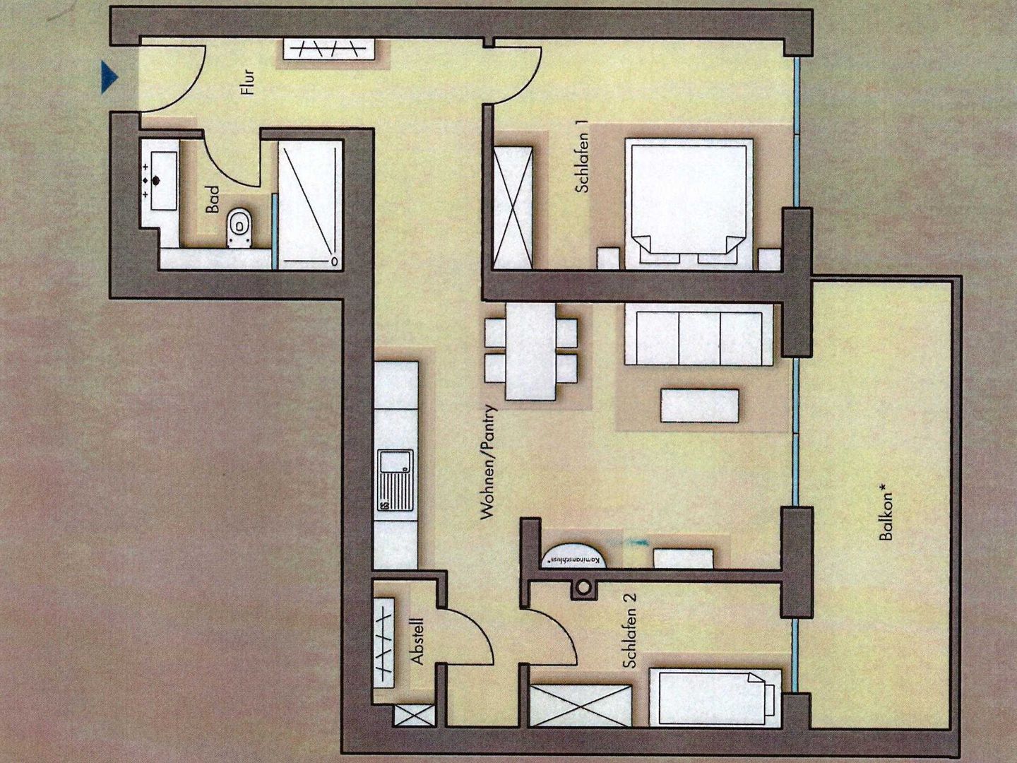 Logierhaus Friedrich WE 10 - "Muschelsucher"  - Grundriss