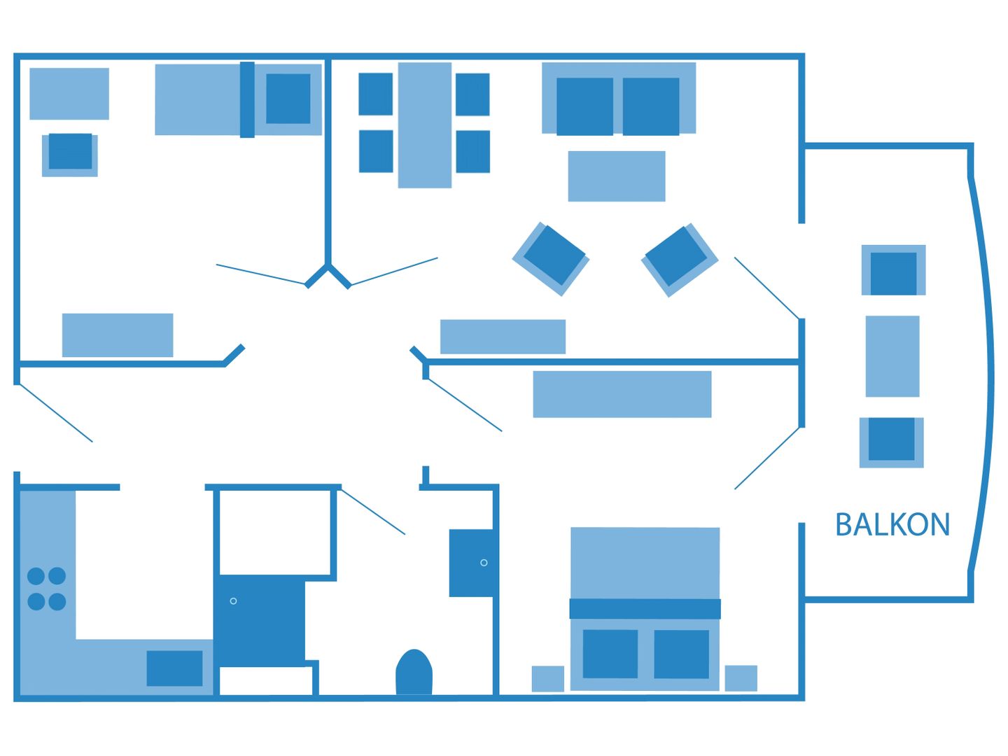  Appartementhaus Boddenblick - "Möwe" Ostseeheilbad Zingst - Grundriss