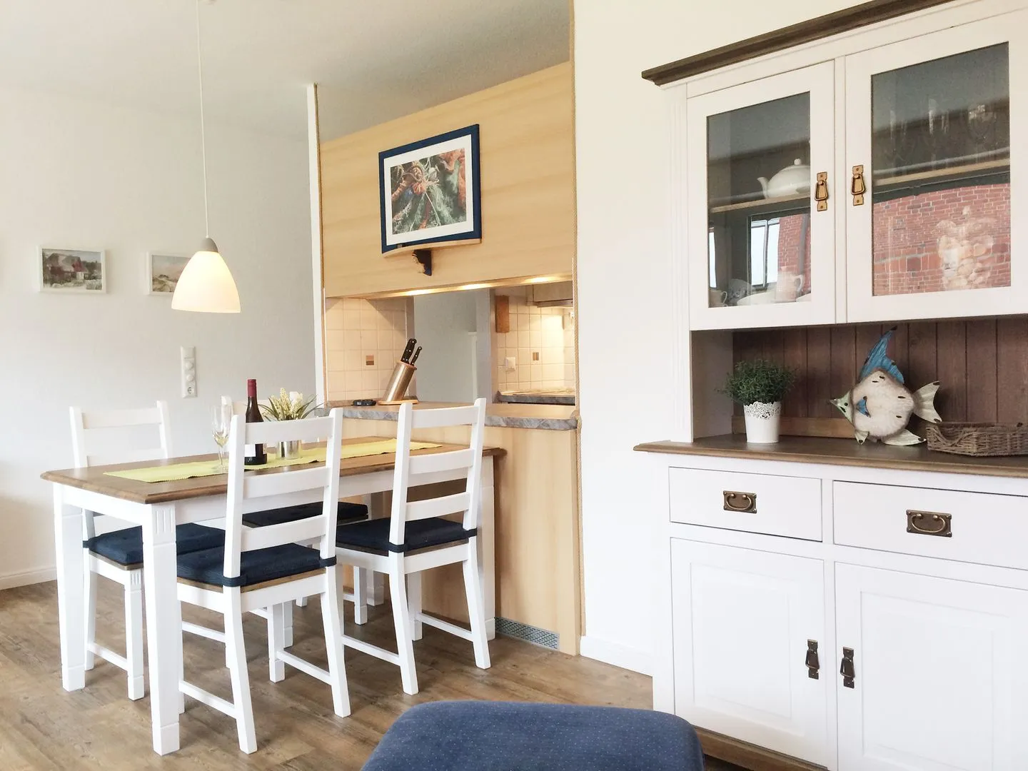 Ferienwohnung *Meeresleuchten* Wittdün auf Amrum - Essbereich der Ferienwohnung Meeresleuchten in Wittdün auf Amrum