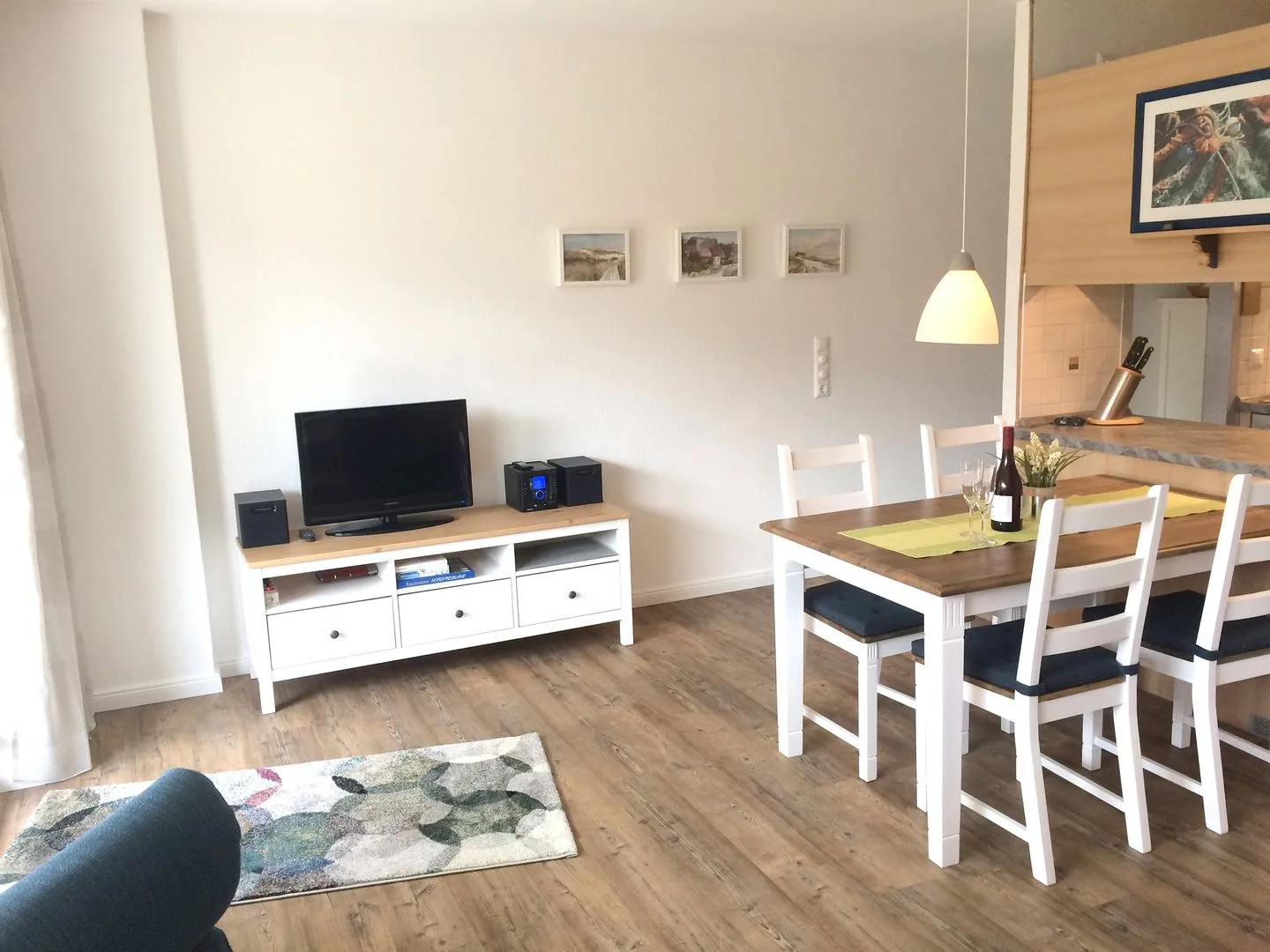 Ferienwohnung *Meeresleuchten* Wittdün auf Amrum - Wohnzimmer der Ferienwohnung Meeresleuchten in Wittdün auf Amrum