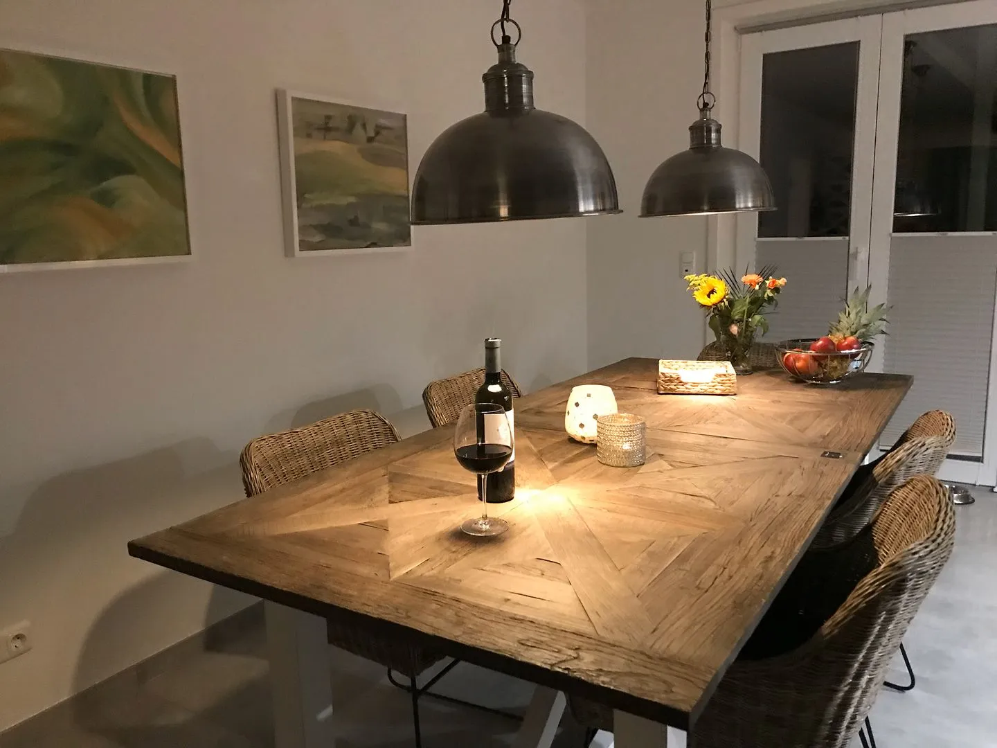 Haus *Weiße Düne* Ferienwohnung *Weiße Düne 3 / OceanView* Wittdün auf Amrum - offenes Esszimmer