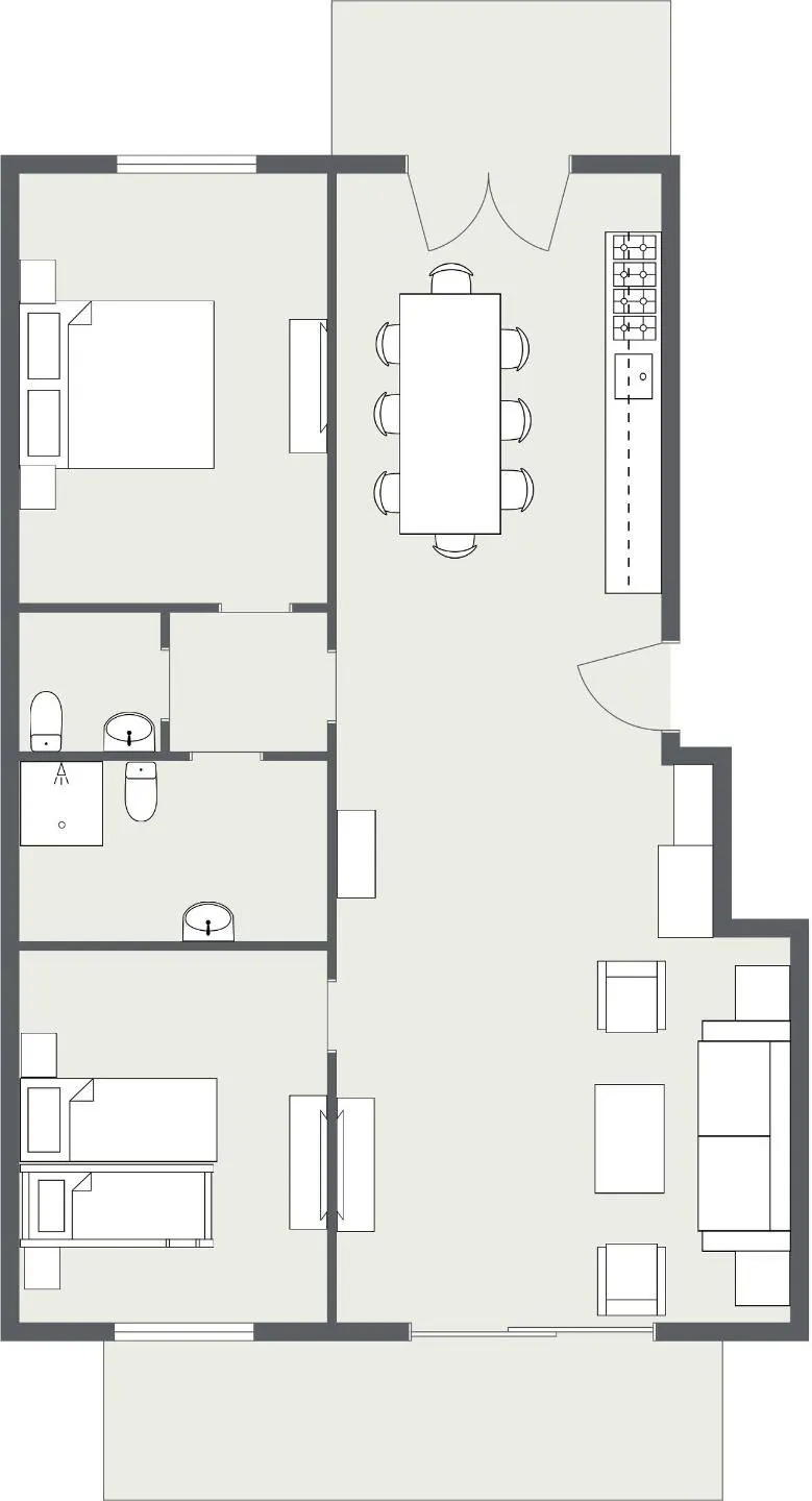 Haus *Weiße Düne* Ferienwohnung *Weiße Düne 3 / OceanView* Wittdün auf Amrum - Grundriss