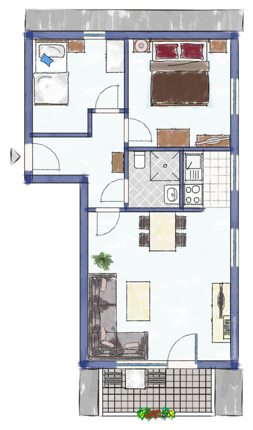 deichlodge lodge.fünf, Grundriss