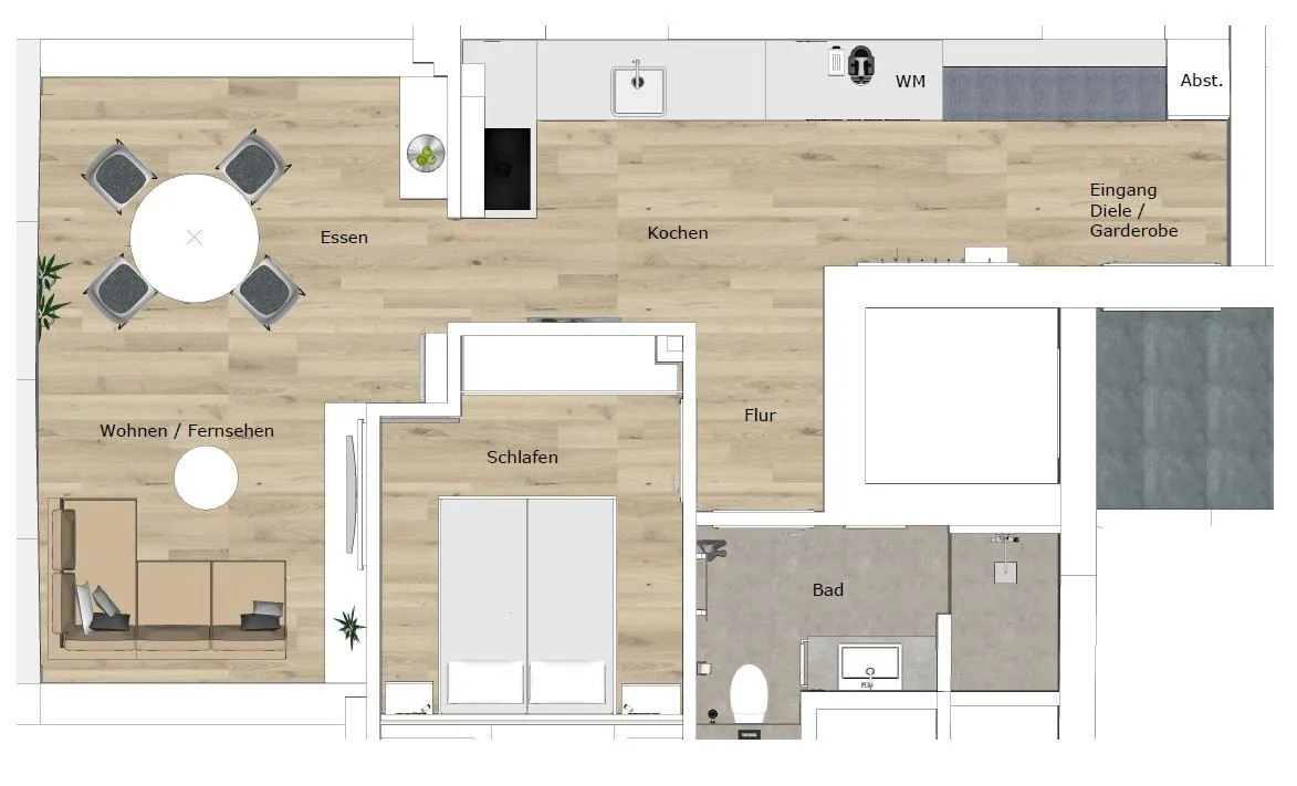Haus Talita Ferienwohnung JULIETT Juist - Grundriss