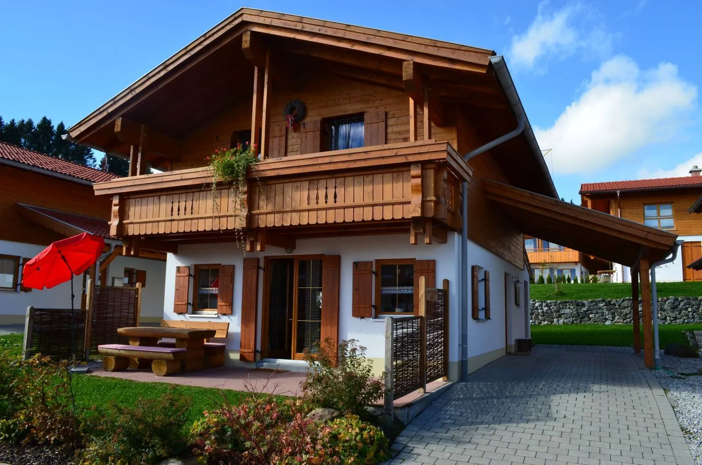 Bunte Kuh - Feriendorf Via Claudia Haus 52 Lechbruck am See - Hauptansicht