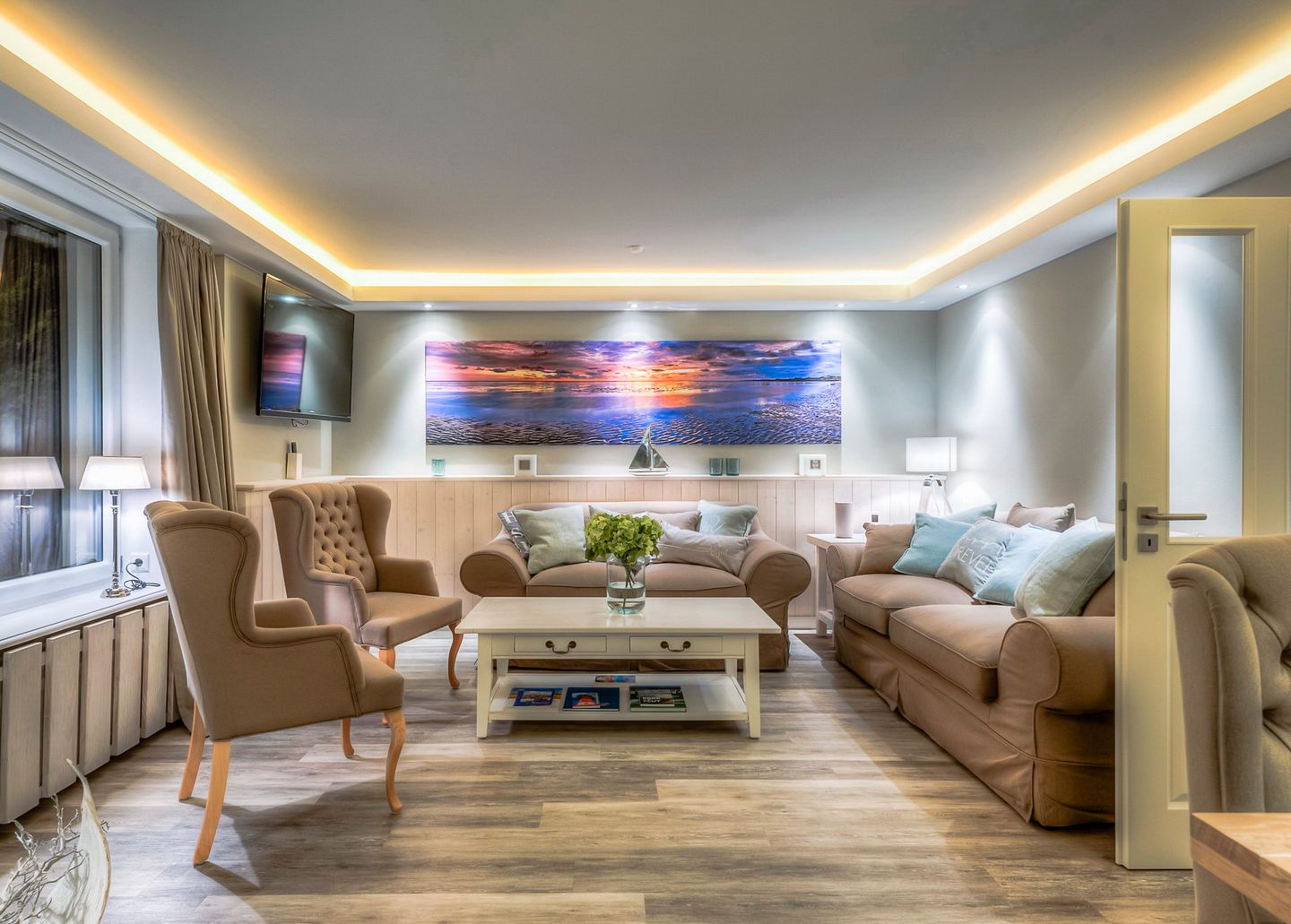 Ferienhaus Kleine Flucht Wohnzimmer