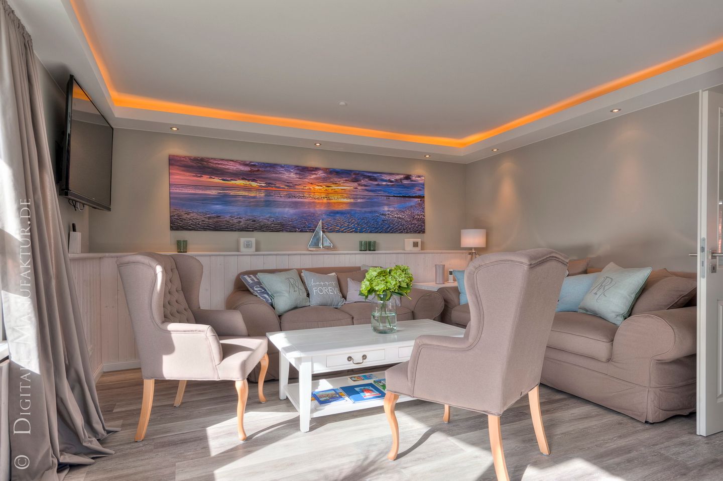 Ferienhaus Kleine Flucht Wohnzimmer