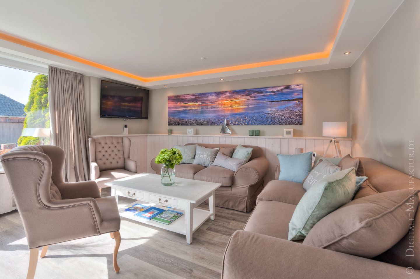 Ferienhaus Kleine Flucht Wohnzimmer