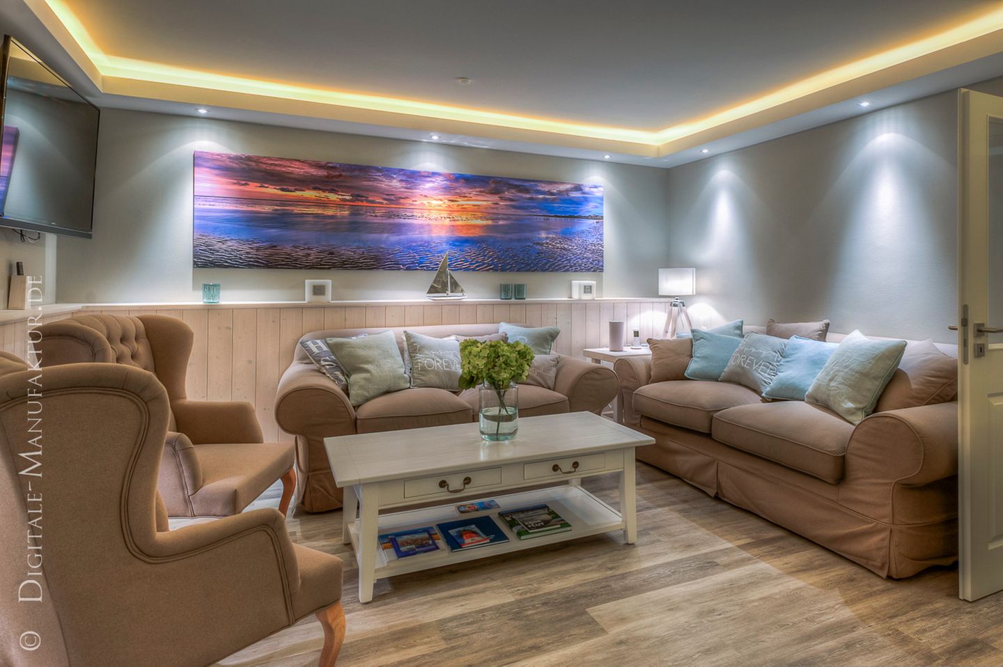 Ferienhaus Kleine Flucht Wohnzimmer