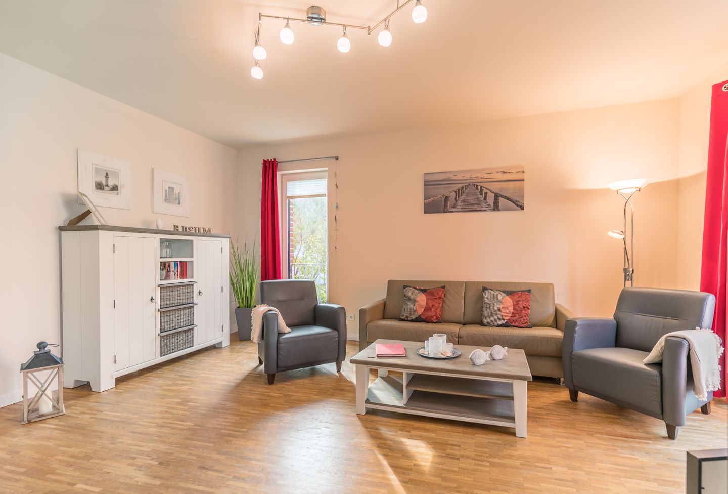 Ferienwohnung Nordlichter Wohnzimmer