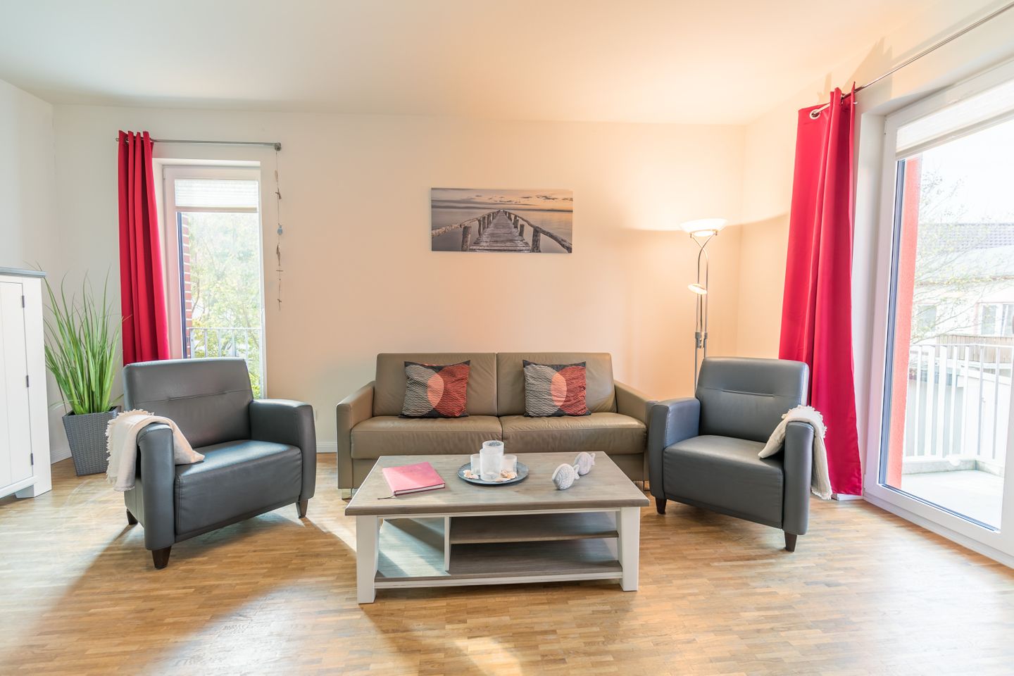 Ferienwohnung Nordlichter Wohnzimmer