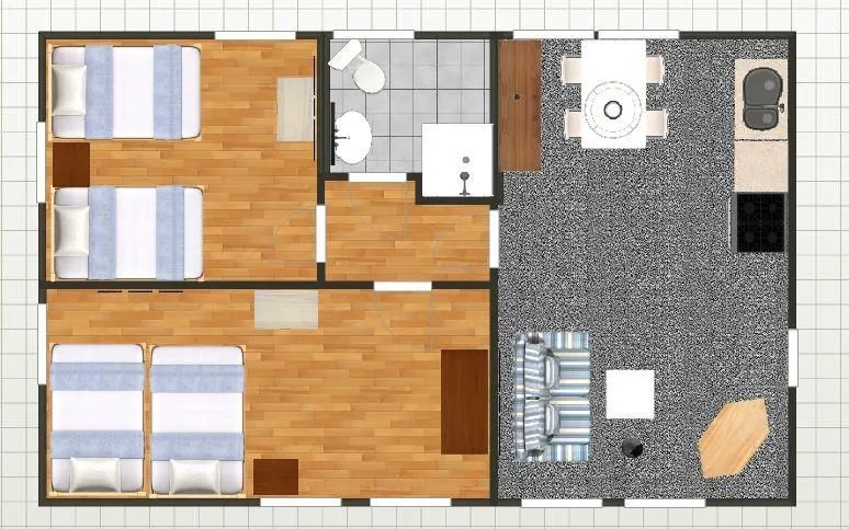 Hüs Sanskiin Ferienwohnung *Goodshenk* Süddorf auf Amrum - Grundriss der Ferienwohnung Goodshenk in Süddorf auf Amrum