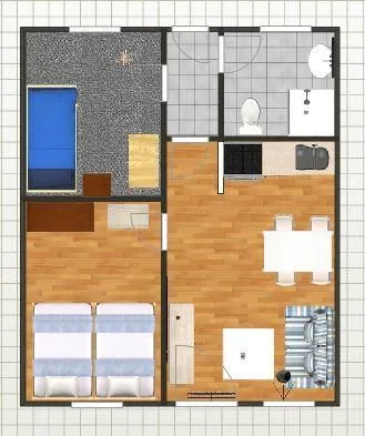 Hüs Sanskiin Ferienwohnung *Fiiwfut* Süddorf auf Amrum - Grundriss der Ferienwohnung Fiiwfut in Süddorf auf Amrum