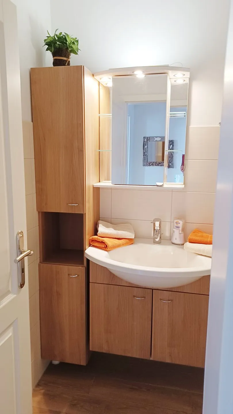 Haus Nordenlicht Ferienwohnung Wattkieker Wittdün auf Amrum - Badezimmer