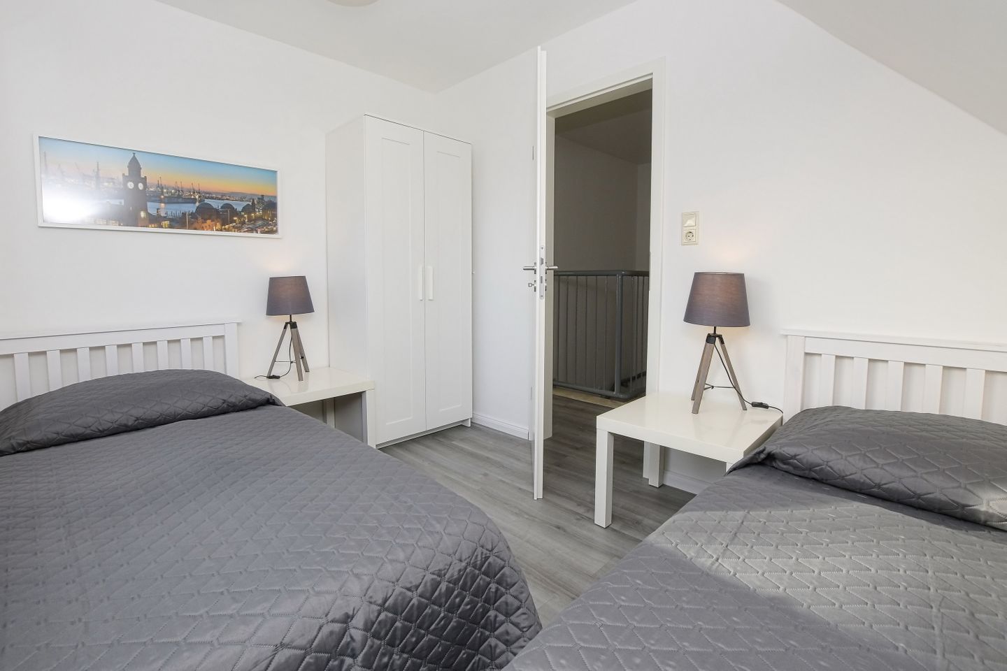 Haus im Törn, Whg. 1,Schlafzimmer 2 mit Einzelbetten