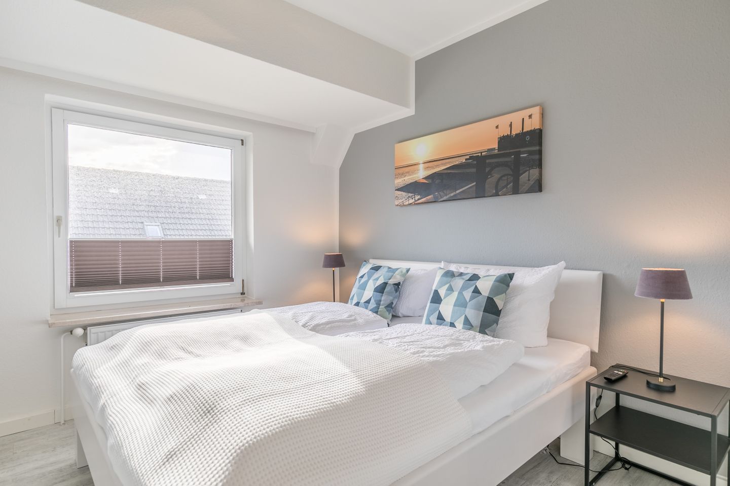 deichlodge, lodge.vier, Schlafzimmer mit Doppelbett
