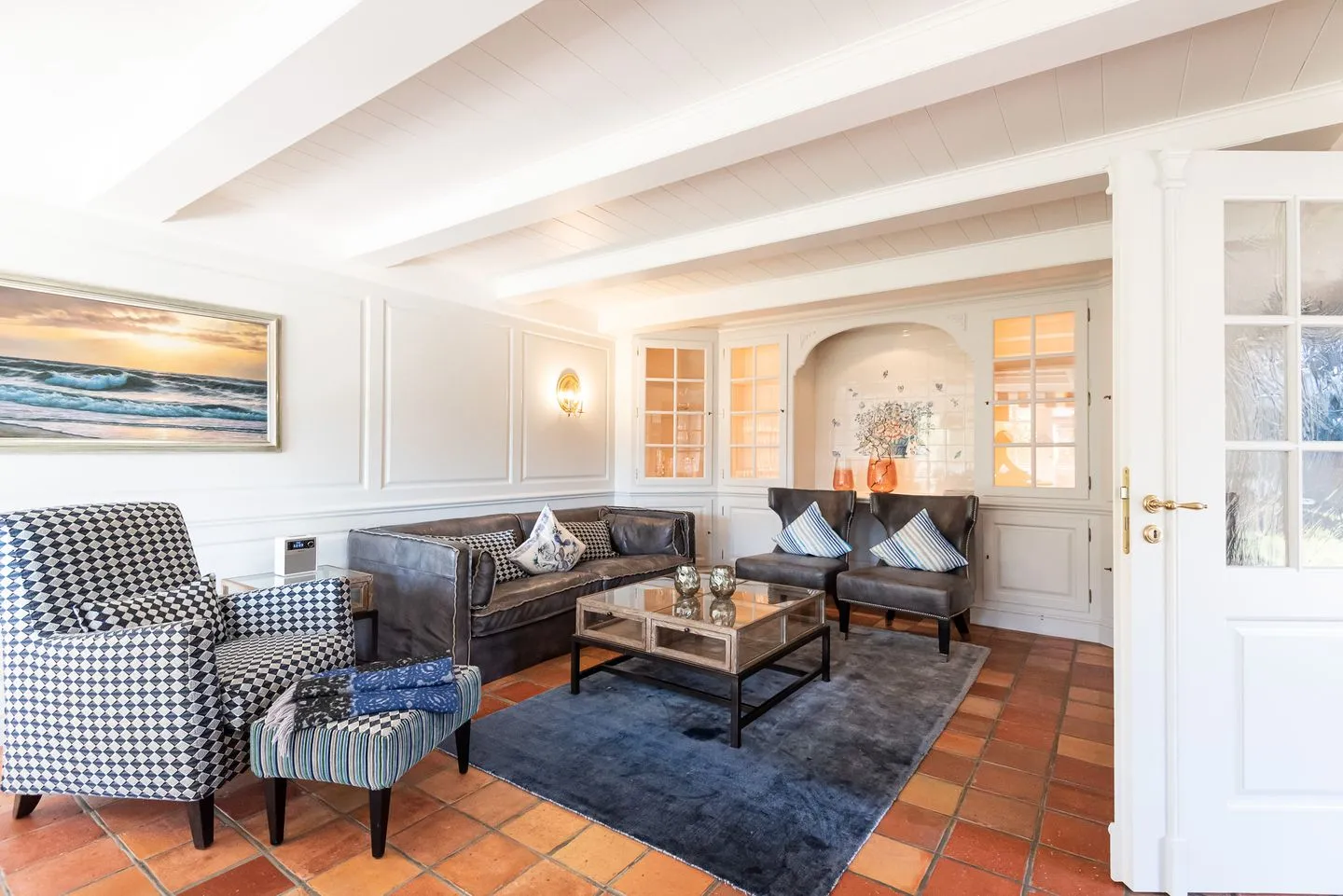 Rosenhaus unter Reet Kampen - Wohnzimmer