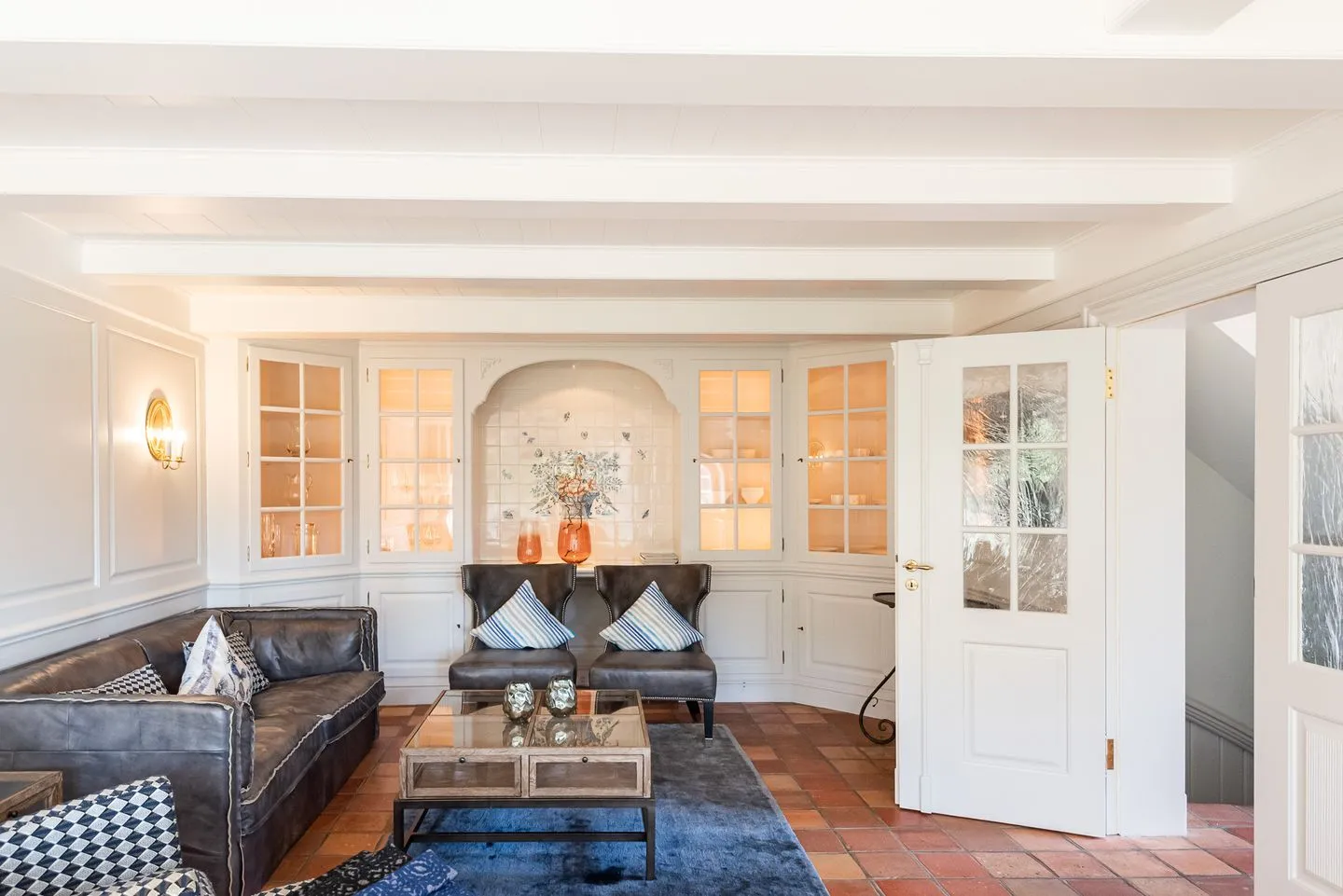 Rosenhaus unter Reet Kampen - Wohnzimmer