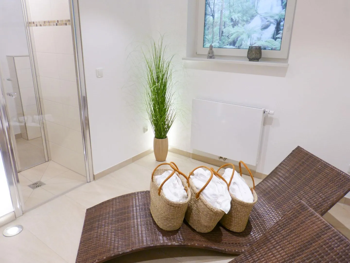 Heidehüs Friesenhaushälfte *Seepferdchen* Süddorf auf Amrum - Liegen im Saunabereich der Ferienwohnung Seepferdchen in Süddorf auf Amrum