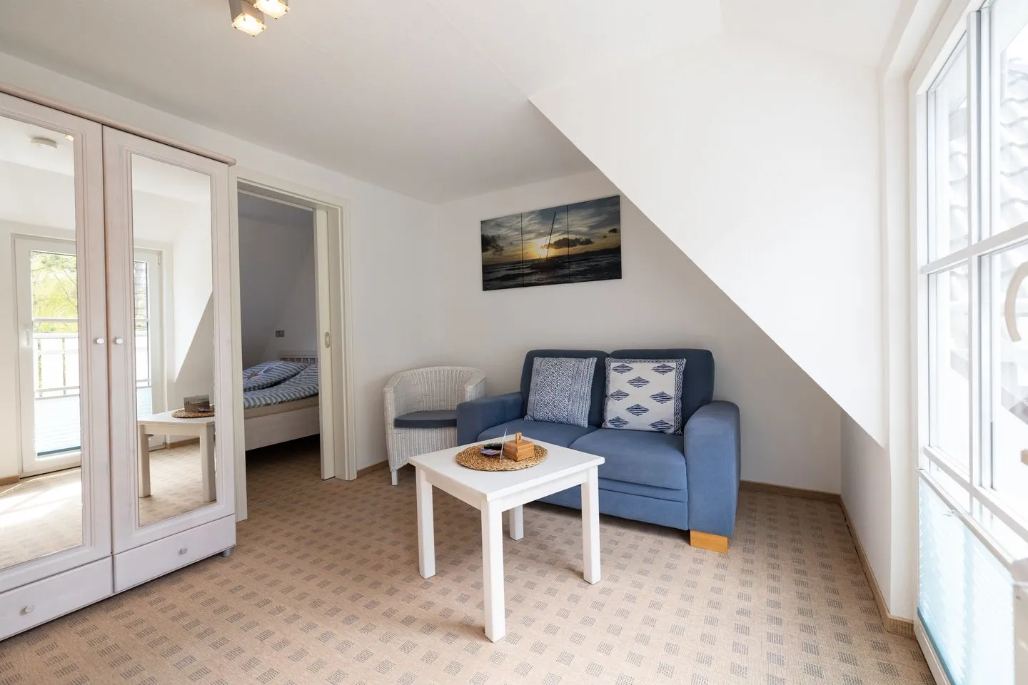 Haus Waltraud Ferienwohnung „Spelkasje" Norddorf auf Amrum - Wohnzimmer