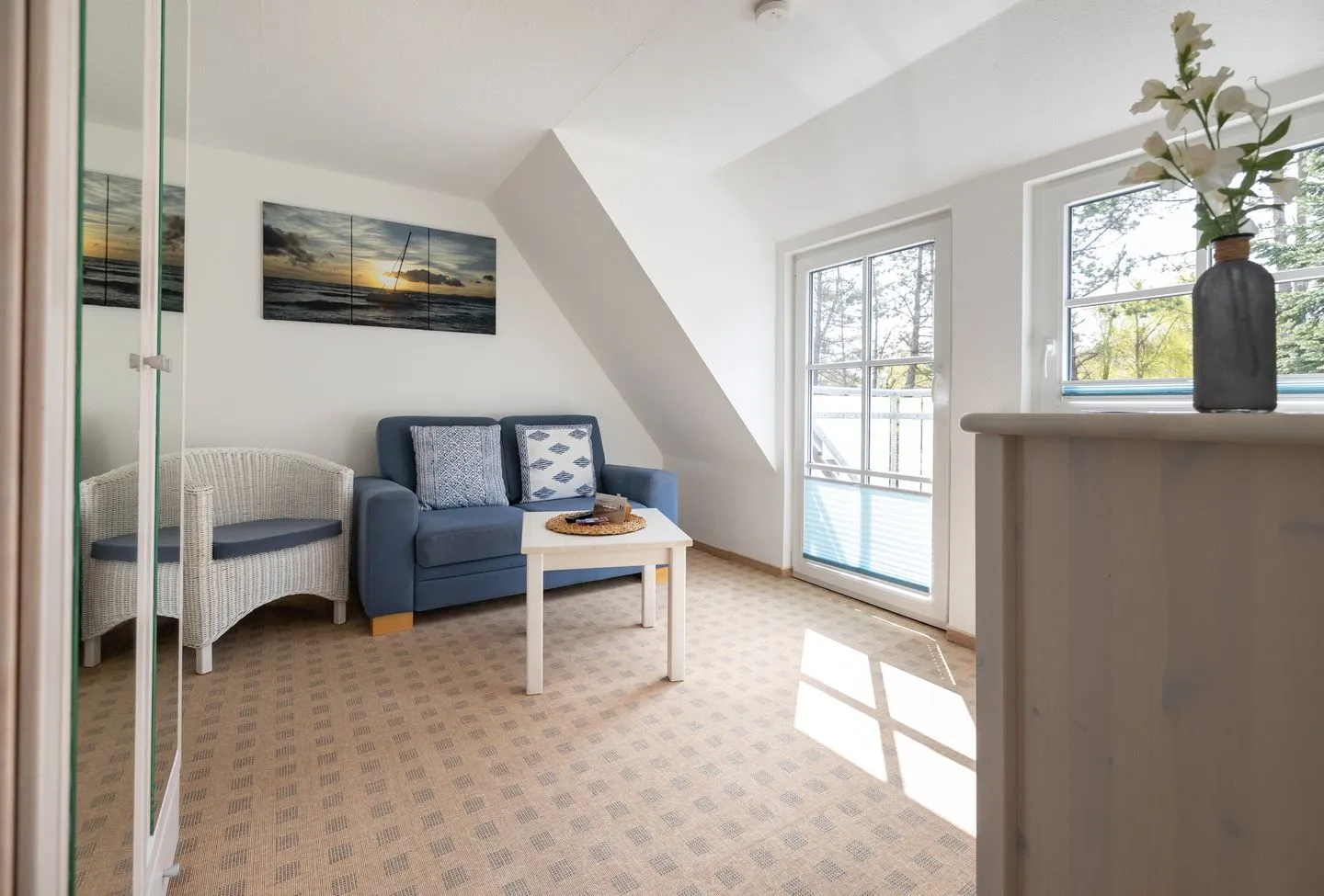 Haus Waltraud Ferienwohnung „Spelkasje" Norddorf auf Amrum - Wohnzimmer