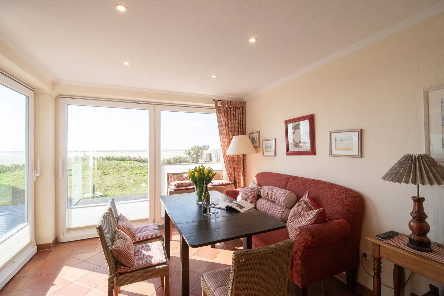 Haus Kap Hoorn Ferienwohnung Seeblick Wittdün auf Amrum - Wohnzimmer