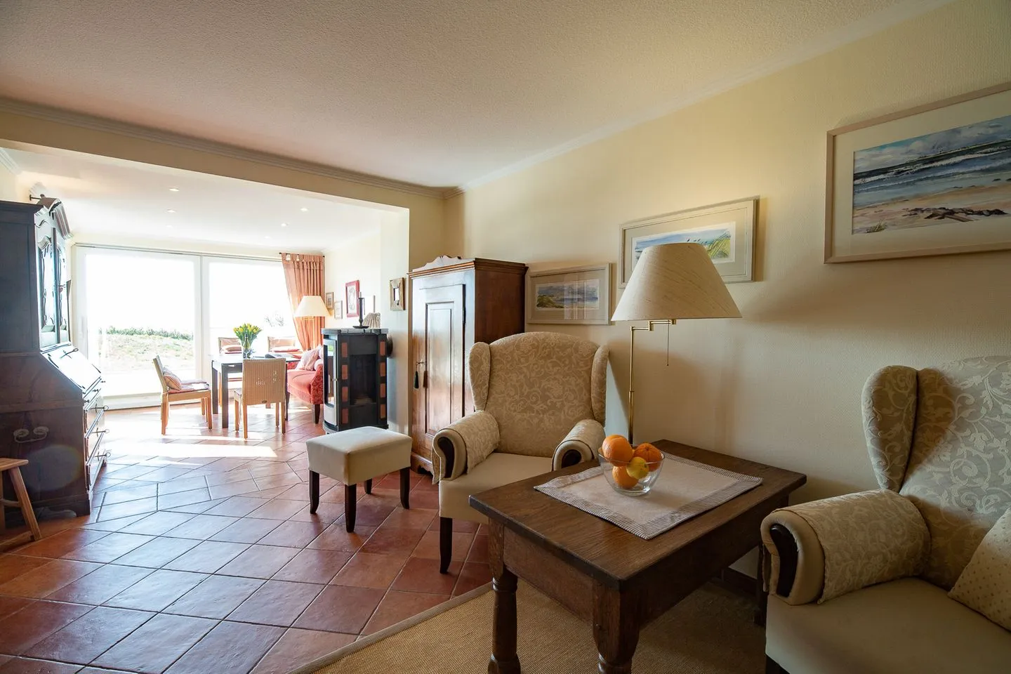 Haus Kap Hoorn Ferienwohnung Seeblick Wittdün auf Amrum - Wohnzimmer