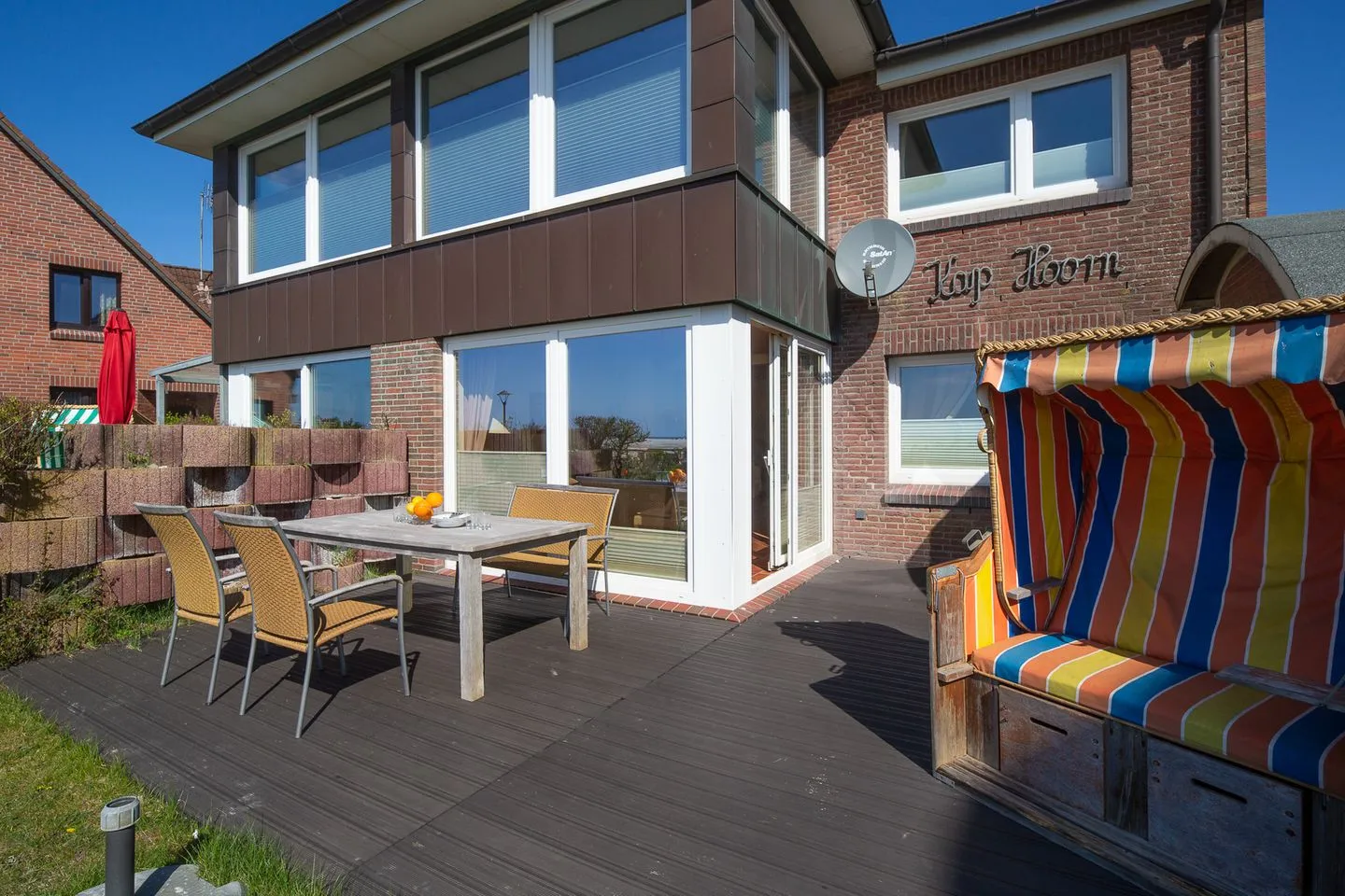 Haus Kap Hoorn Ferienwohnung Seeblick Wittdün auf Amrum - Terrasse
