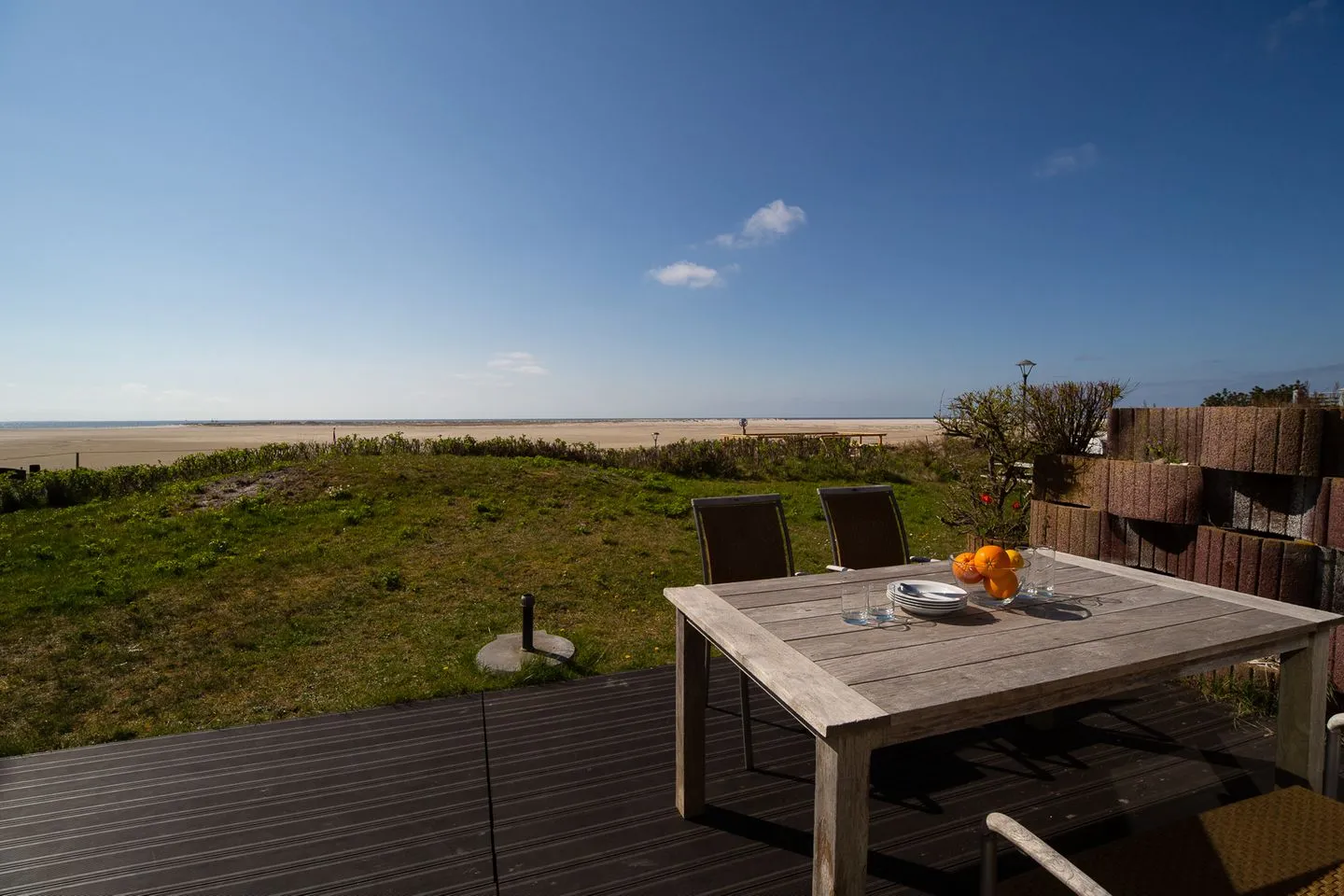 Haus Kap Hoorn Ferienwohnung Seeblick Wittdün auf Amrum - Terrasse