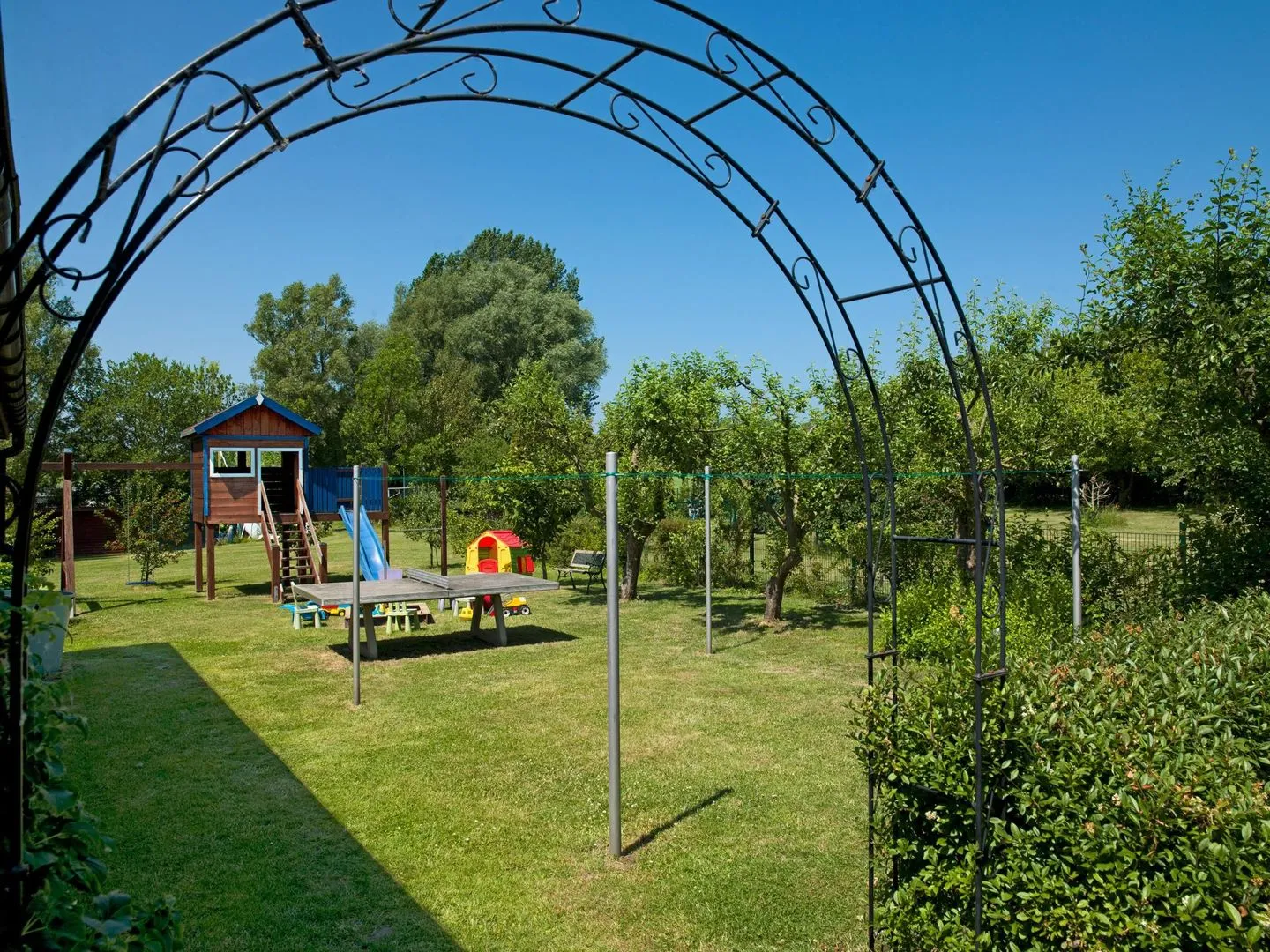 Ferienanlage Pfeiffer Haus Strandrose Gollwitz - Gartenblick