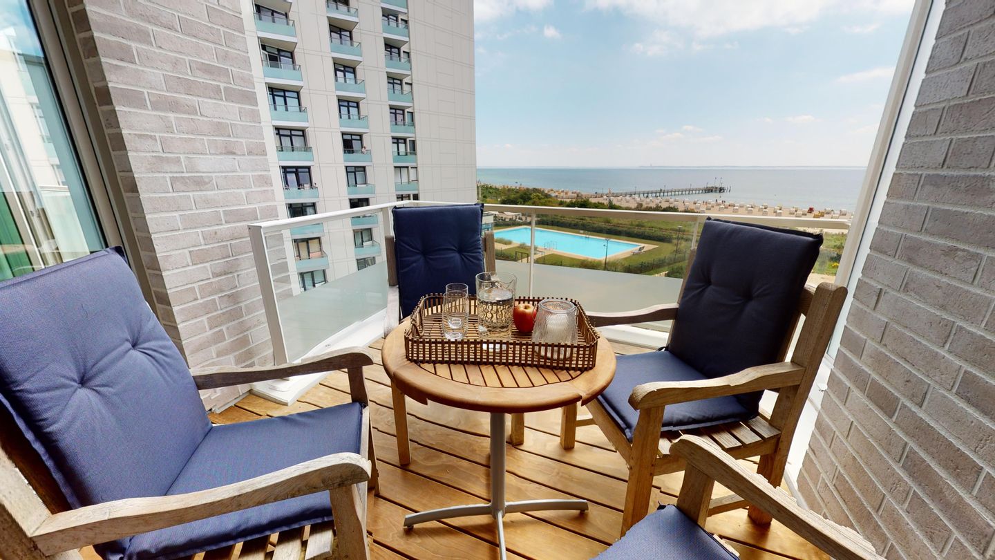 Strandnahe-Ferienwohnung für 2-4 Gäste mit direktem Meerblick und Wallbox