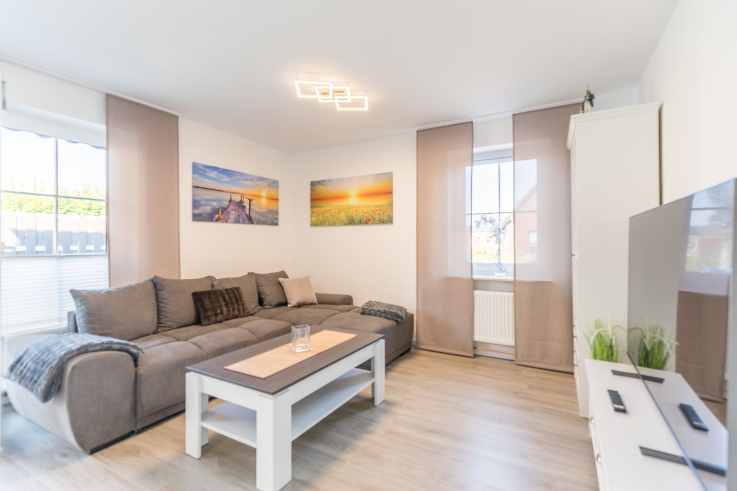 Ferienwohnung Land & Meer Wohnzimmer