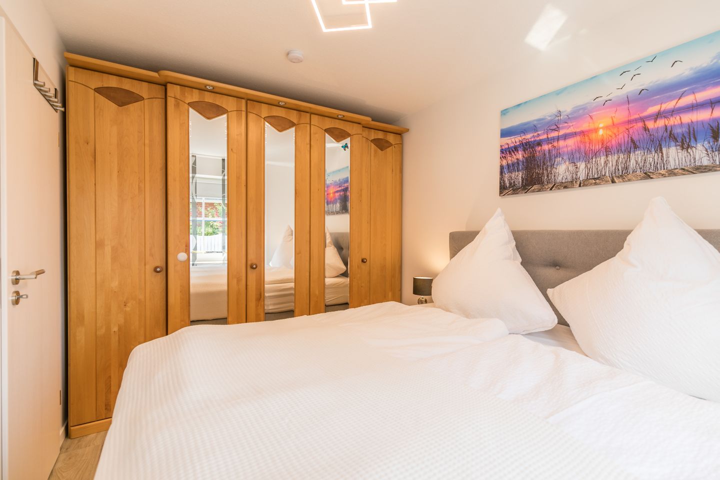 Ferienwohnung Land & Meer Schlafzimmer