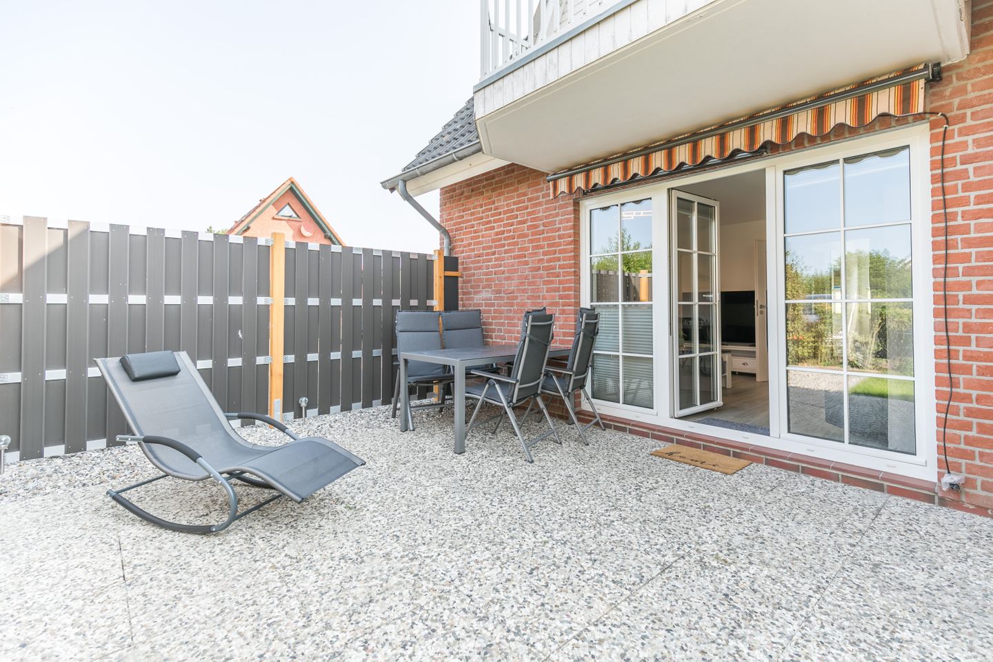 Ferienwohnung Land & Meer Terrasse