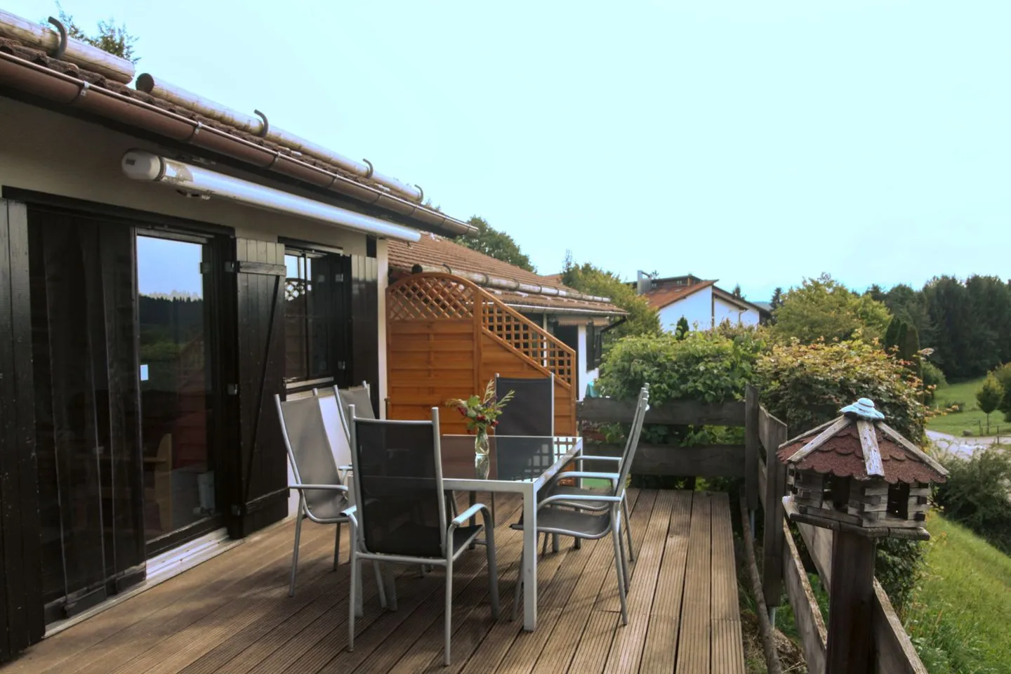 Feriendorf Hochbergle Haus 7 Lechbruck am See - Terrasse