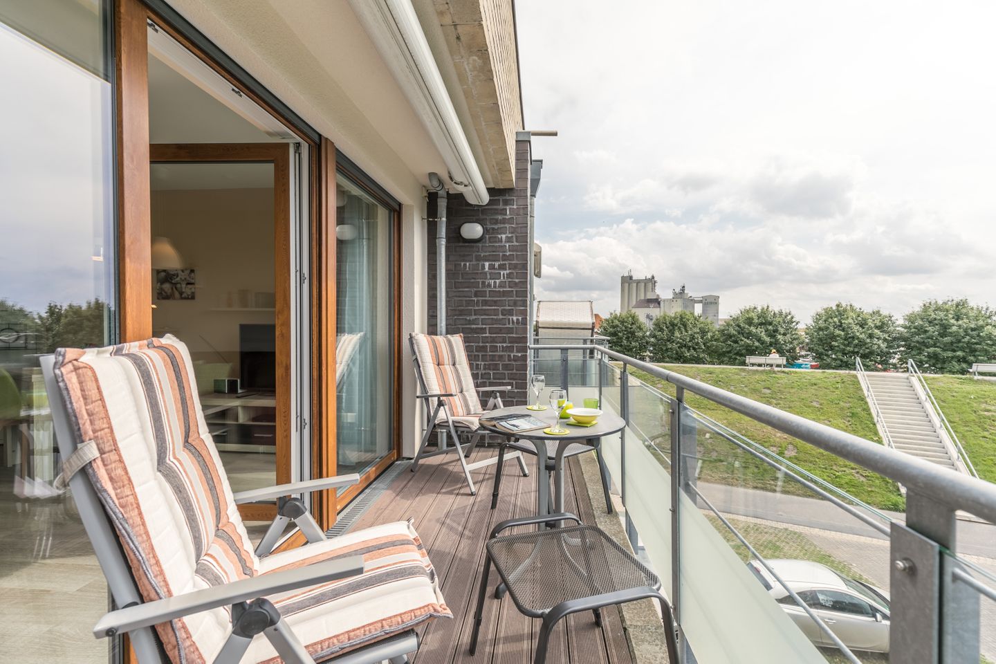 Deichoase, Whg. 2.4,  Süd-Balkon mit Markise
