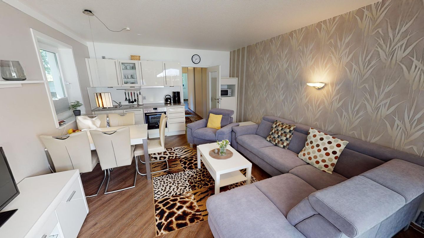 Ferienwohnung für 4 Personen mit Terrasse und Tiefgaragenstellplatz