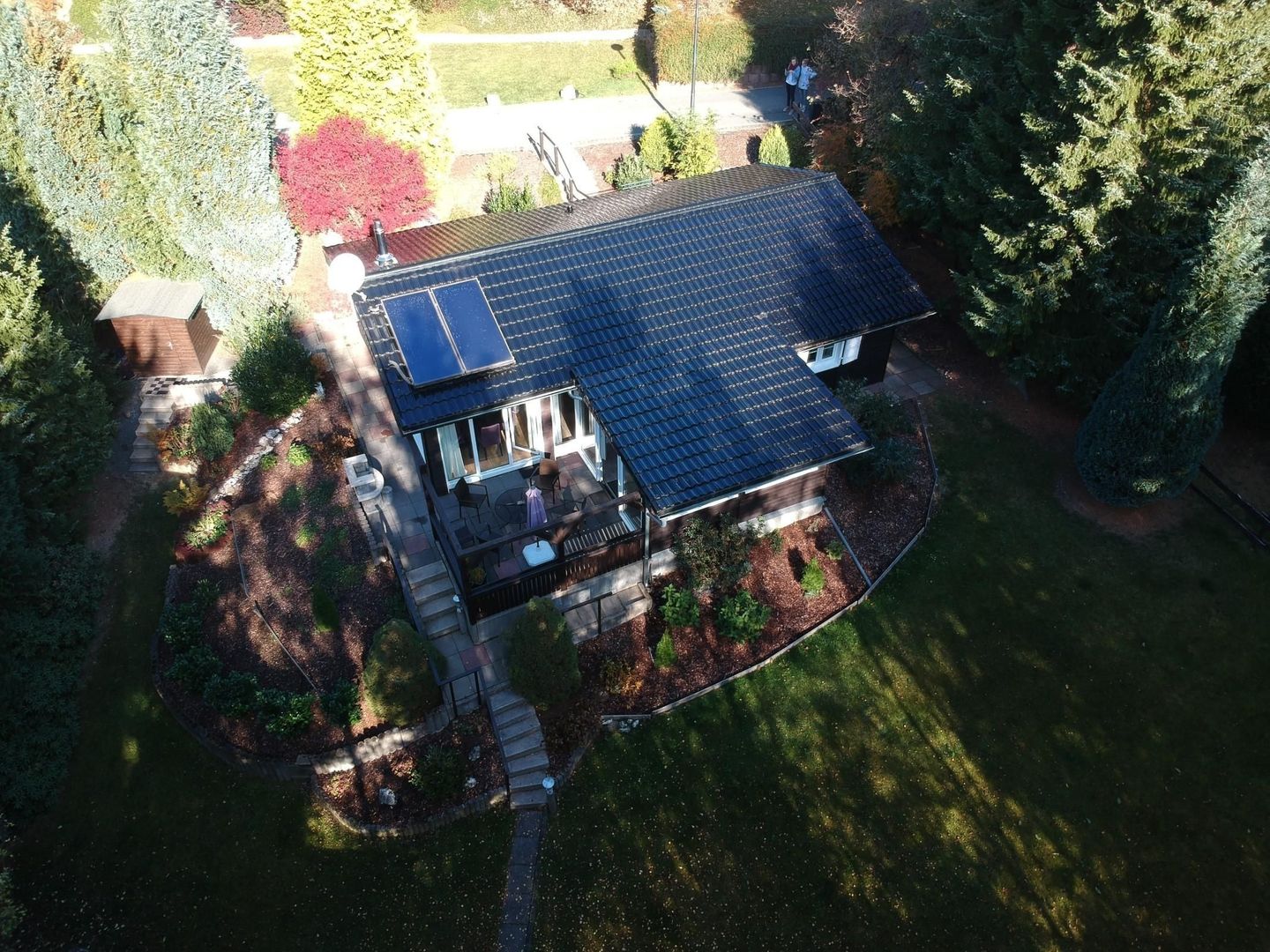  Geräumiges Ferienhaus mit Sauna, Glasfaser und herrlichem Blick in die Berge Hochsauerland - Vogelperspektive